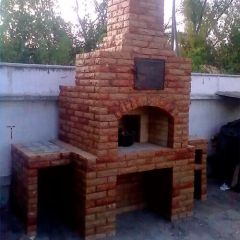 Садовая печь из кирпича