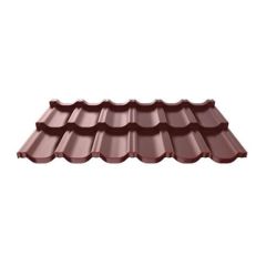 Металлочерепица Ruukki Finnera (каштан, RR887) 0.52mm R40