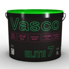 Фарба зносостійка латексна матова ELITE 7 VASCO біла 0,9 л