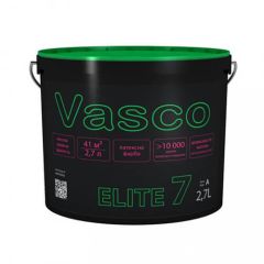 Краска латексная износоустойчивая матовая ELITE 7 VASCO белая 2.7л