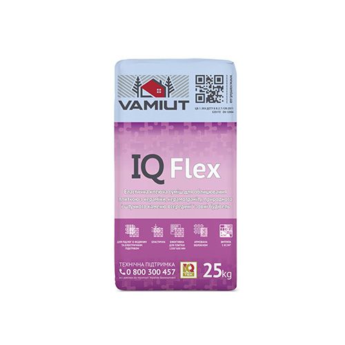 Клеюча суміш для облицювання натурального та штучного каменю IQ Flex SR (25кг) сіра