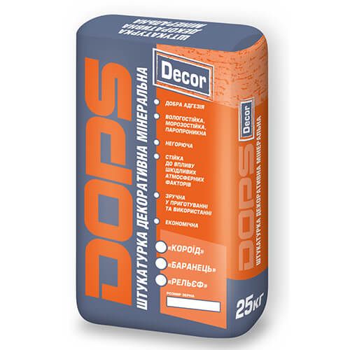 Dops Decor Штукатурка декоративна мінеральна «Короїд», «Баранчик», «Рельєф»