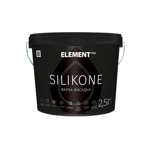 Фарба силікономодифікована фасадна, паропроникна Silikone Element PRO, 10л