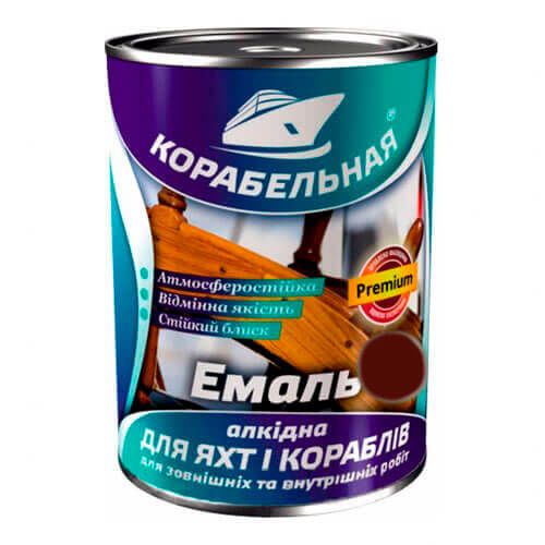 Емаль алкідна Корабельна коричнева 0,9 кг (фарба ПФ-115)