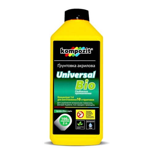 Грунтовка акриловая Universal-Bіо Концентрат 1:4