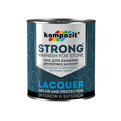 Лак для каменю (ґрунтовка) 0.9л STRONG Kompozit