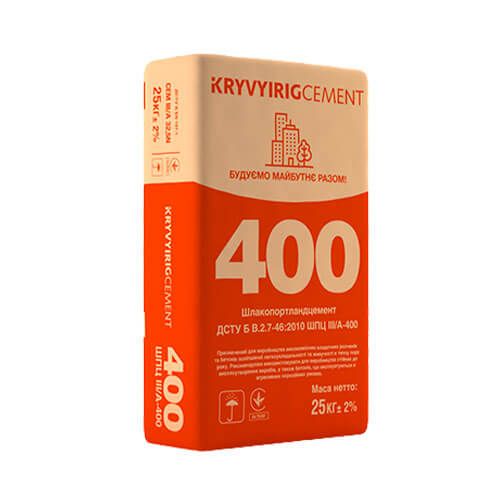 Цемент Криворізький ШПЦ IIІ/А 400, 25 кг