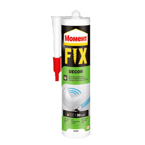 Монтажний клей для багетів, панелей Момент FIX Decor 400г