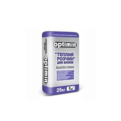 Optimin "Теплый раствор" для кладки блоков