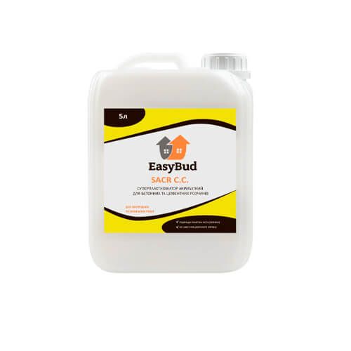 Суперпластификатор для бетонных и цементных растворов EasyBud 5л