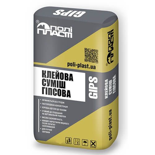 Полипласт GIPS Смесь клеевая гипсовая
