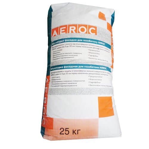 Фасадная штукатурка для газобетона Aeroc