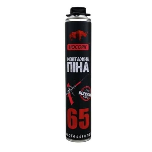 Піна монтажна професійна "65" в/с 850 мл НОСОРІГ / пістолетна