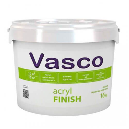 Шпаклівка Фініш ACRIL VASCO 16 кг