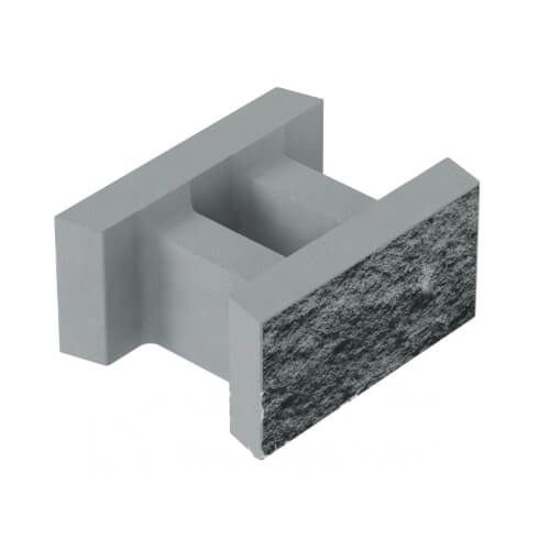 Блок декоративний незнімної опалубки сірий 400х235х500 Золотий Мандарин