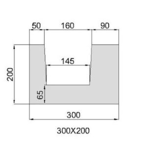 Газобетонный U-блок ТРВ 300x200x500