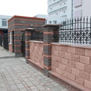 Блок заборный порто 190х190х190мм СБ-ПРН-Ц-ЛРБ Авеню (пустотелый)
