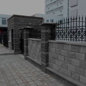 Бетонная крышка для забора графит 600х390х75мм Авеню (полнотелая двухскатная)