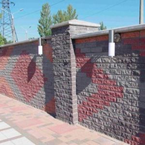 Бетонна кришка для забору сіра 680х680х110мм Авеню (повнотіла чотирьохсхила конусна)