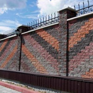 Бетонная крышка для забора серая 480х480х90мм Авеню (полнотелая четырехскатная конусная)