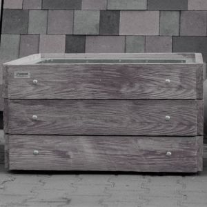 Квітник Форест кубічний 860х860х460, сірий полірований Золотий Мандарин
