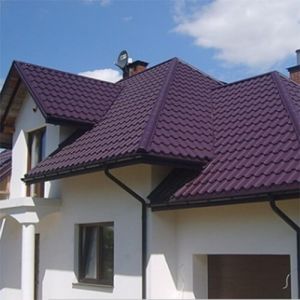Металлочерепица Ruukki Monterrey, (баклажановый бархат, RR779) 0.45мм R50