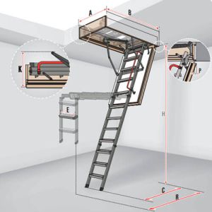Лестница чердачная LMK Komfort 280/60x120 FAKRO