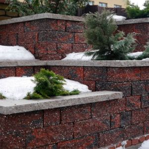 Стовпчик декоративний болонья з мармуром 200х175х150 Золотий Мандарин